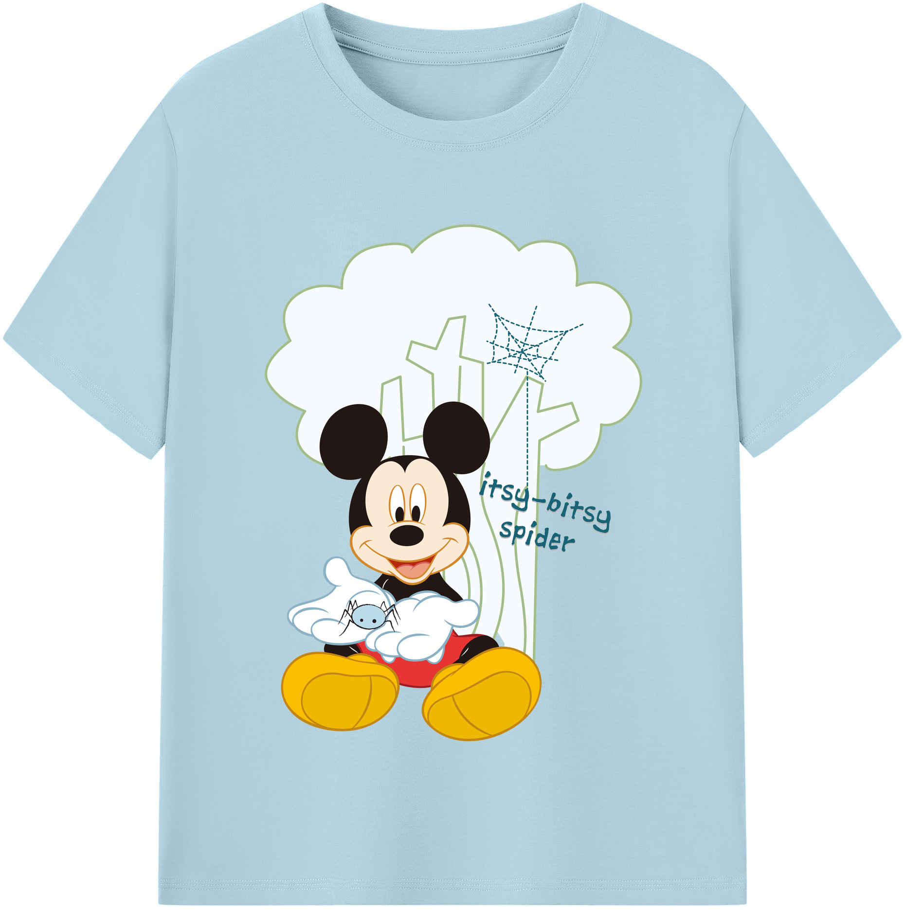 （画像用） ミッキーマウス Mickey Mouse 綿100％半袖Tシャツ（フロントプリント）